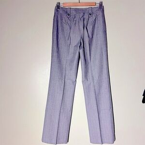 Ann Taylor Gray and Green pinstripe pants Size 0 NWOT